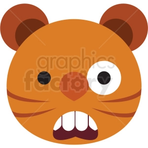 cartoon scared animal vector clipart