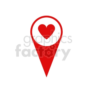 gps love marker icon vector clipart