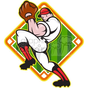 baseball pitcher front diamond