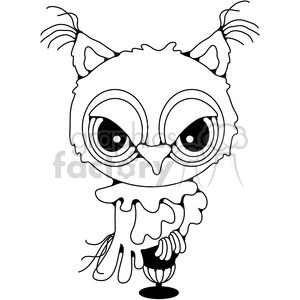 black and white Owl