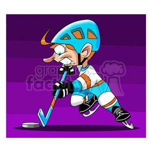 cartoon hocky player