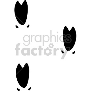 wild pig feet tracks vector