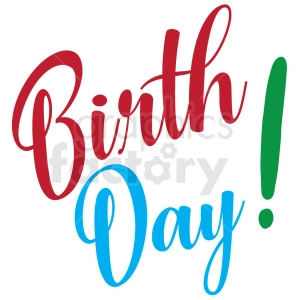 birth day typography vector art