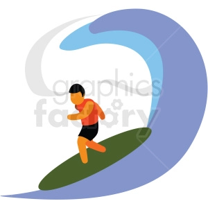 surfer vector clipart icon