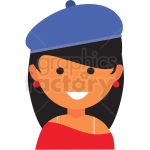 female artist icon vector clipart