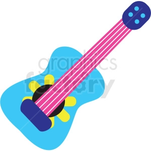 mexican guitar vector clipart