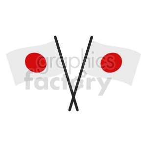 double japan flag clipart