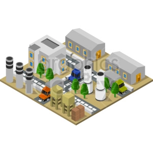 isometric industrial vector graphic