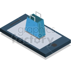 shop online isometric vector clipart