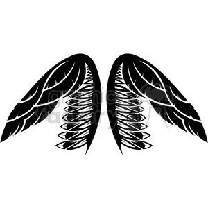 vinyl ready vector wing tattoo design 031