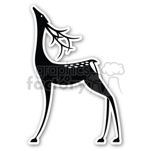 Christmas deer sticker