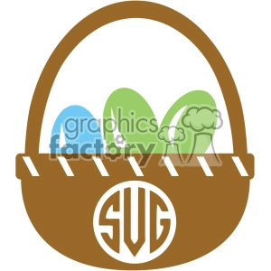 monogram easter svg cut file