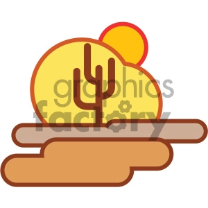 desert cactus nature icon