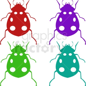 beetle clipart set