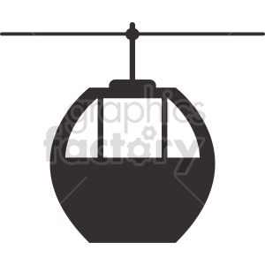 small ski lift vector clipart