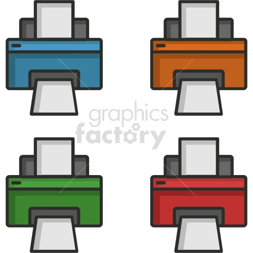 printer clipart bundle