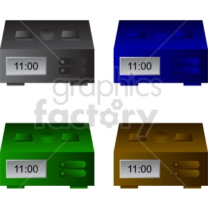 alarm clock bundle vector graphic