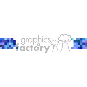 vector blue pixel ends banner background