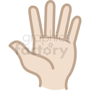 hello white hand vector icon