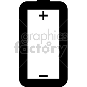 black white battery outline