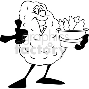 black and white cartoon chicken tendies clipart