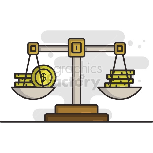 economy scale flat icon graphic