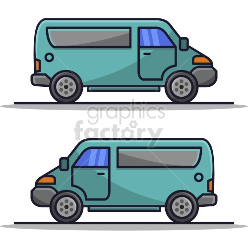 van vector graphic set