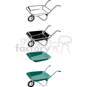 Set of wheelbarrows