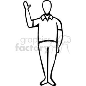 cartoon girl waving goodbye. Clip art picture of Man waving goodbye. | 155835 | Royalty-Free .