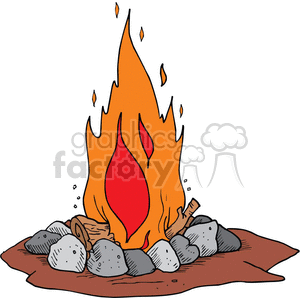 cartoon campfire