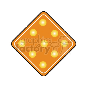 orange danger street sign