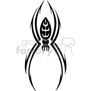 Royalty-free clipart picture of a Tribal spider.