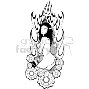 Evil Girl Tattoo Design