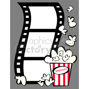 movie border with popcorn