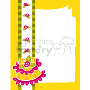 Cake and flower frame