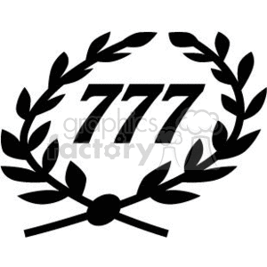 lucky 777 wreath