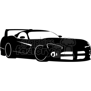 black sports car