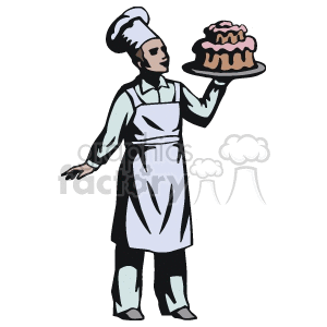 Male cake decorator