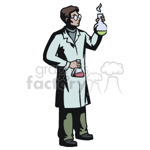 Scientist holding a beaker