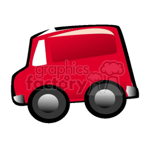 Red delivery van