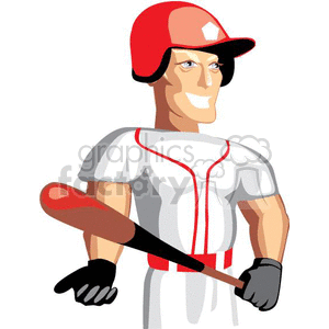 cartoon baseball player holding a bat