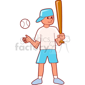 A boy playing baseball