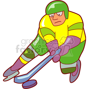 cartoon hockey player