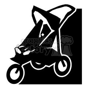 Black and White Jogger Stroller