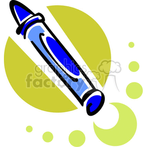 Whimsical cartoon crayon