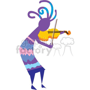 Kokopelli playing the violin