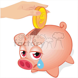 sad piggy bank