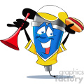 cartoon microphone mascot character
