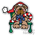 christmas teddy bear sticker