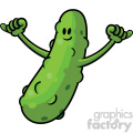 cartoon character dill pickle vector art
